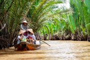 barca por el delta del Mekong